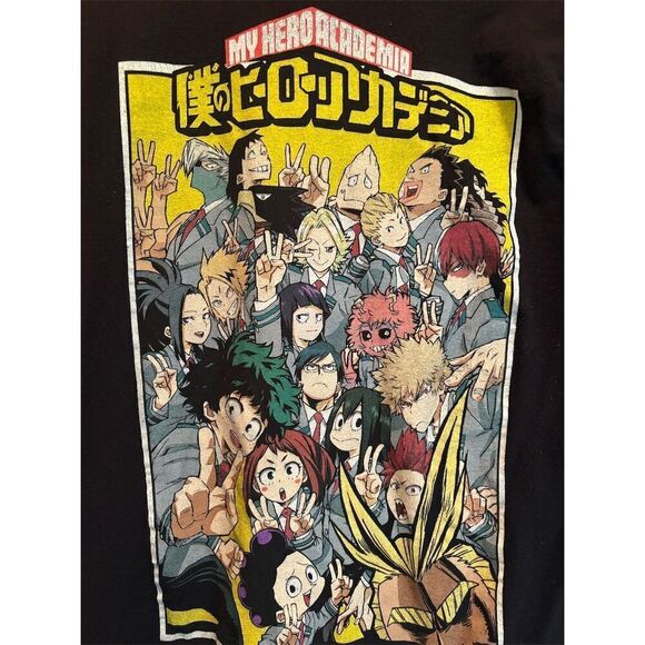 *3/$15 My Hero Academia, Anime Men's Medium Black Graphic Tee Anime Shirt - Picture 2 of 5
